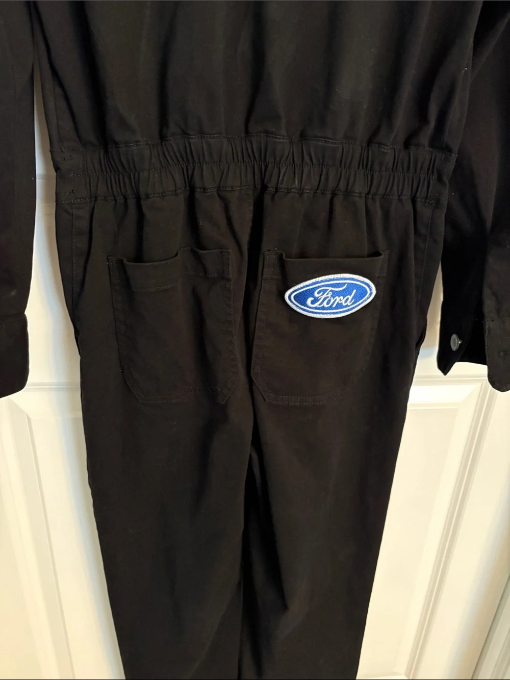 Dickies Black Long Sleeve Jumpsuit Coveralls with Ford Patch size Small Denim